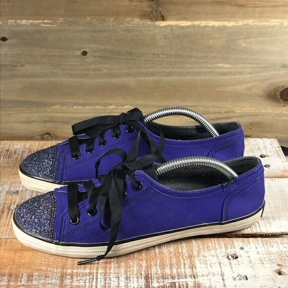 Keds Womens Rally Glitter Toe Violet Canvas SNEAKERS Shoes WF48797 - Picture 4 of 8